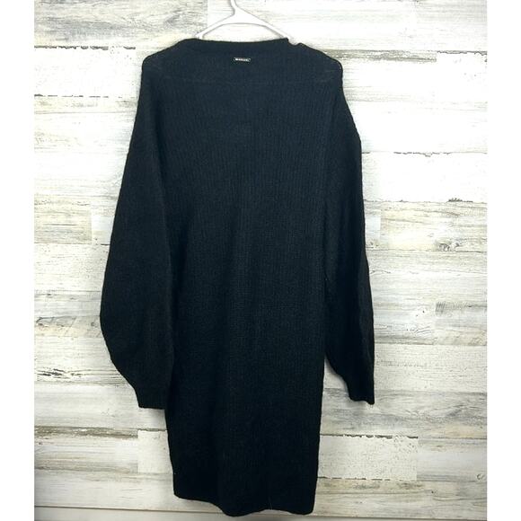 Michael Kors Women’s XS Black Wool Blend Long Oversized Duster Sweater NWT - Picture 3 of 10